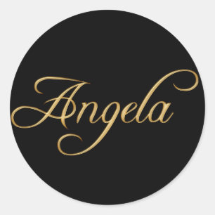 ANGELA Name Branded Personalised Gift Stickers
