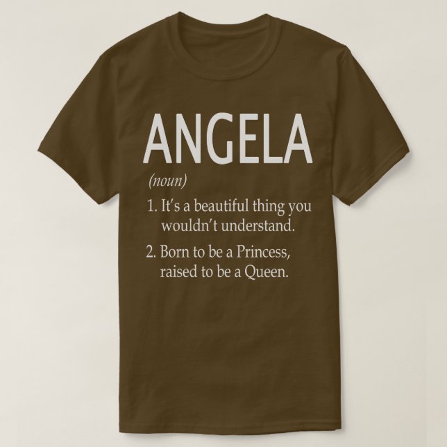 Angela Name Gift T-Shirt (Design Front)