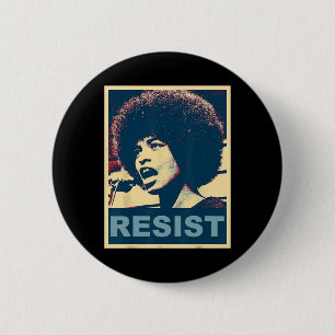 Angela - Resist - Davis 2  6 Cm Round Badge