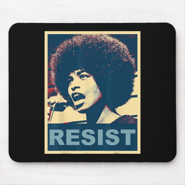 Angela - Resist - Davis 2  Mouse Mat (Front)