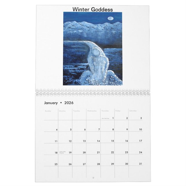 Angela Stout Goddess Calendar (Jan 2026)