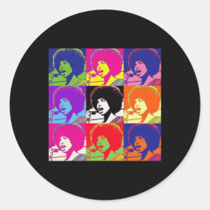 Angela - Superstar Rebel - Davis Classic Round Sticker