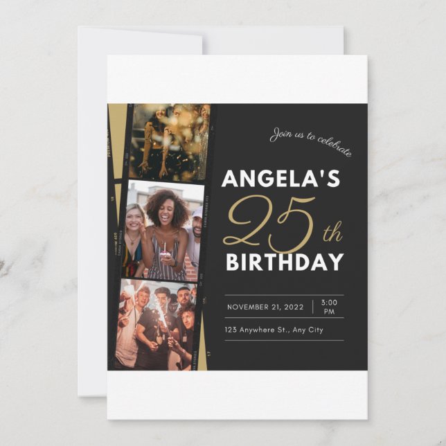 angela's 25 th Birthday Invitation (Front)