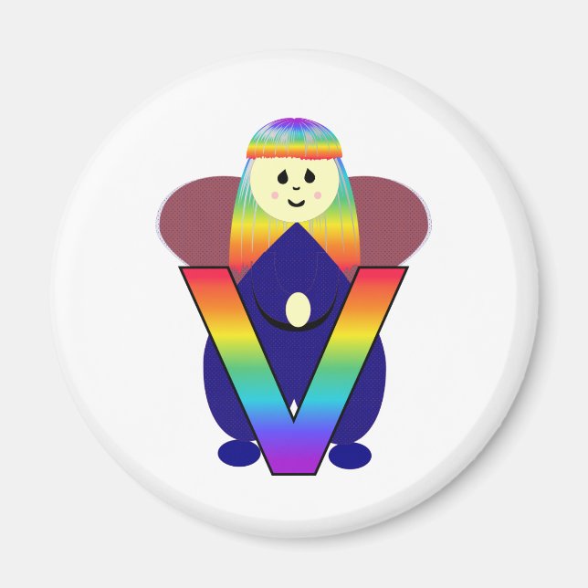 Angelbet Letter V Magnet (Front)