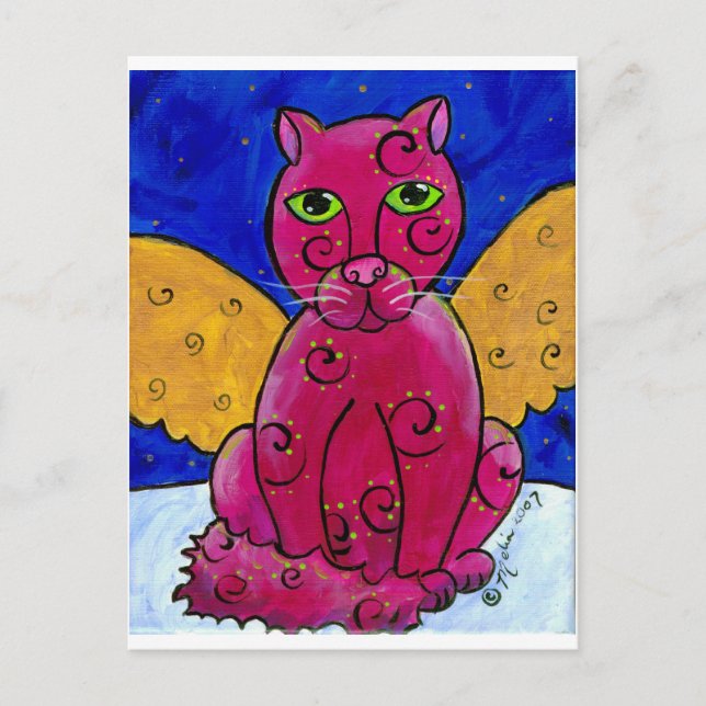 AngelCatPink Postcard (Front)