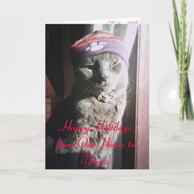 AngelChristmas, Happy Holidays from Our House t... Holiday Card (Front)