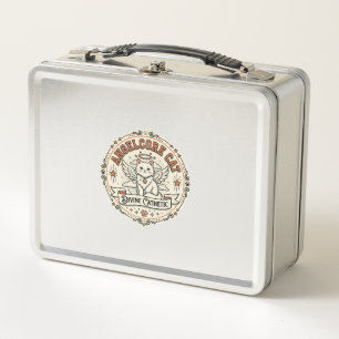Angelcore Cat Angelcore Cat Vintage Vector Art Shi Metal Lunch Box