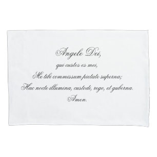 Angele Dei Guardian Angel Prayer Pillow Case