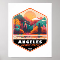 Angeles National Forest California Vintage Emblem