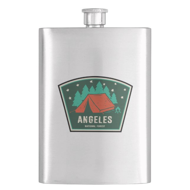 Angeles National Forest Camping Hip Flask (Front)