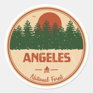 Angeles National Forest Classic Round Sticker