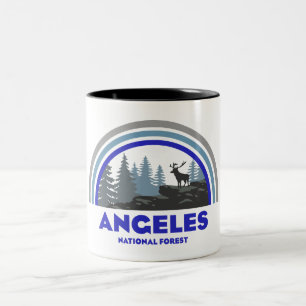 Angeles National Forest Rainbow Deer Two-Tone Coffee Mug