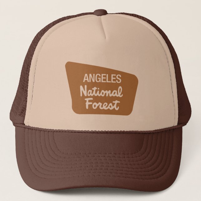 Angeles National Forest (Sign) Trucker Hat (Front)