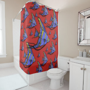 Angelfish #2 shower curtain