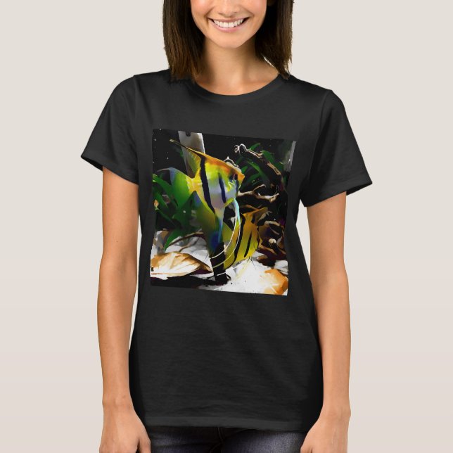 Angelfish Aquarium Art T-Shirt (Front)