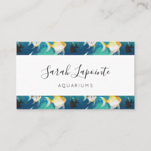 Angelfish Aquarium Pattern Business Card
