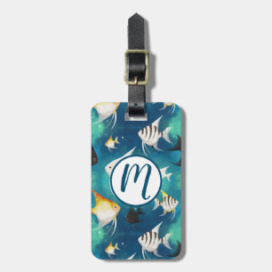 Angelfish Aquarium Pattern Luggage Tag