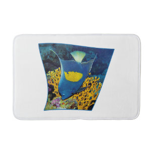 Angelfish at coral reef - Photographic design    Bath Mat