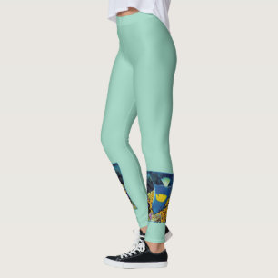 Angelfish at coral reef - Photographic design    Leggings