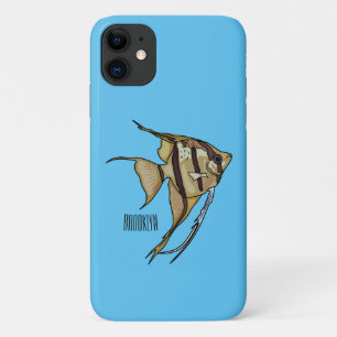 Angelfish cartoon illustration iPhone 11 case