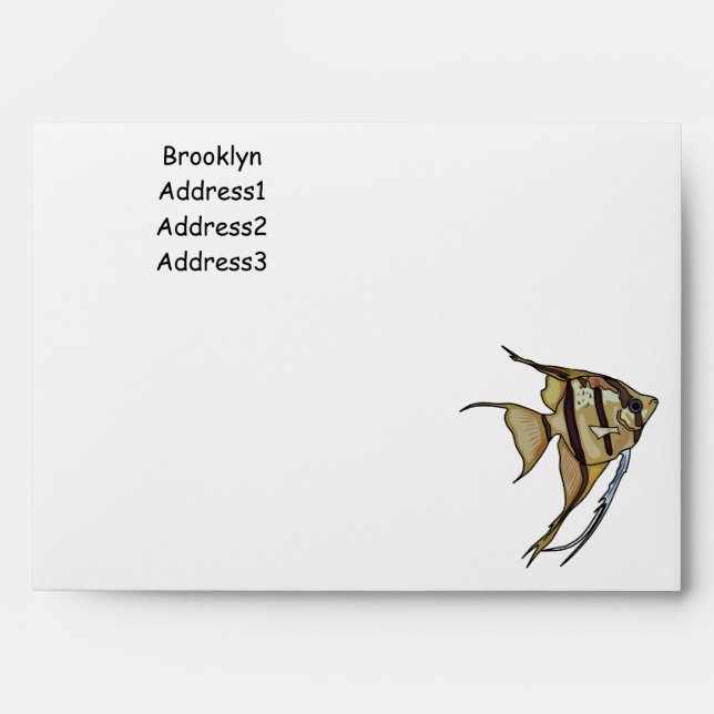 Angelfish cartoon illustration envelope (Front)
