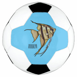 Angelfish cartoon illustration football