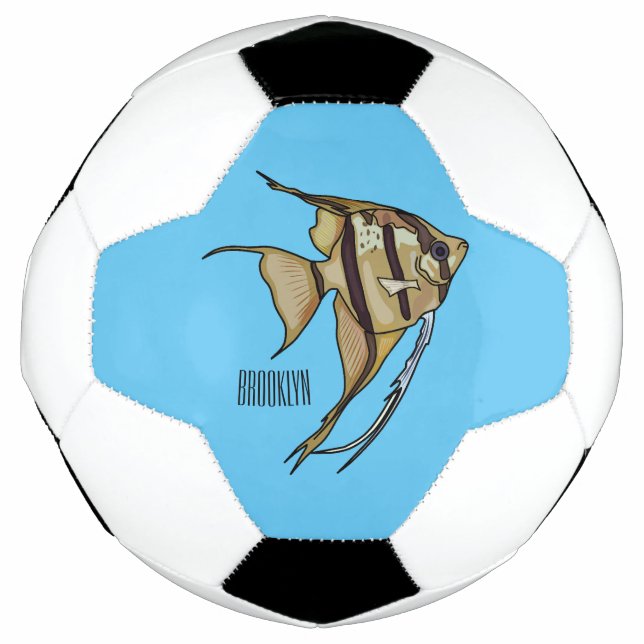 Angelfish cartoon illustration football (Front)