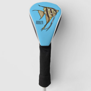 Angelfish cartoon illustration golf head cover