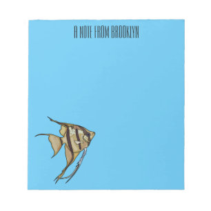 Angelfish cartoon illustration notepad