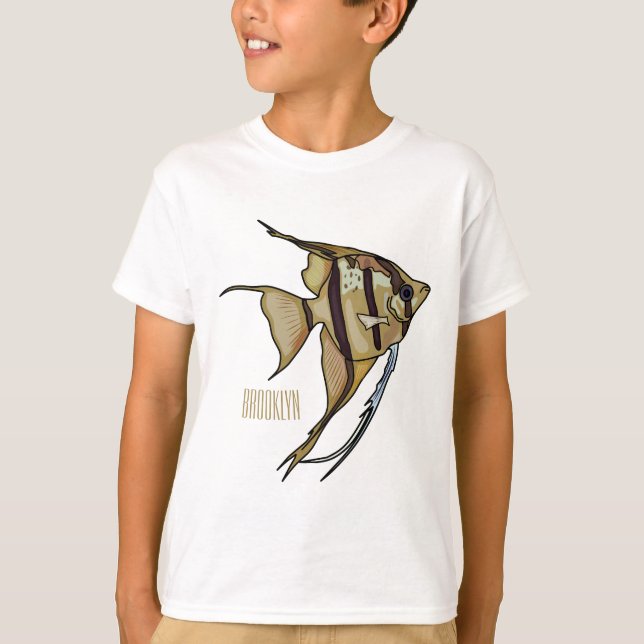 Angelfish cartoon illustration T-Shirt (Front)