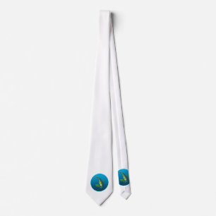 Angelfish - Design on gradient blue background Tie