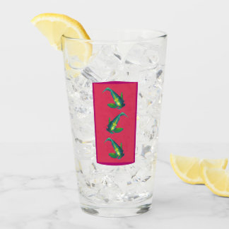 Angelfish - Elegance on Magenta-toned Background | Glass