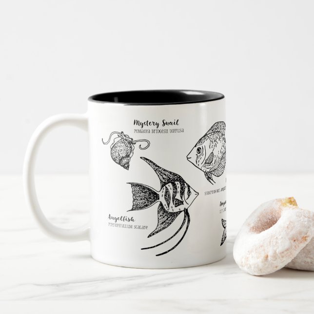 Angelfish & Friends Mug (Tropical Fish) (With Donut)
