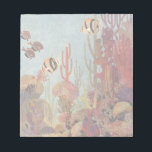 Angelfish in Coral, Vintage Tropical Fish in Ocean Notepad<br><div class="desc">Vintage illustration marine life tropical angel fish swimming in a coral reef. Put on your scuba gear,  swim with the fish and travel under water to the bottom of the deep blue sea!</div>