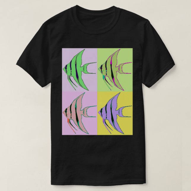 Angelfish Mod Art T-Shirt (Design Front)