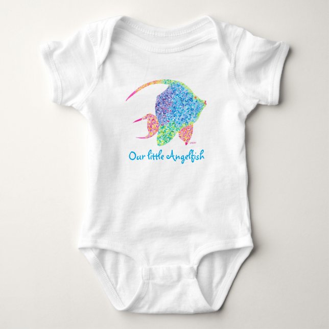 Angelfish One Piece Baby Bodysuit (Front)