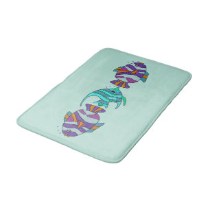 Angelfish Pattern Bath Mat