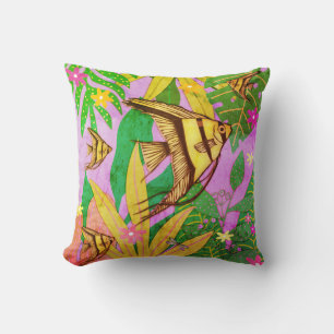 Angelfish Print #2 1974 Cushion
