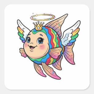 ANGELFISH SQUARE STICKER