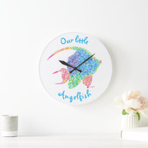 Angelfish wall clock