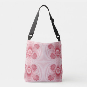 Angelheart Pink Fractal Design Crossbody Bag