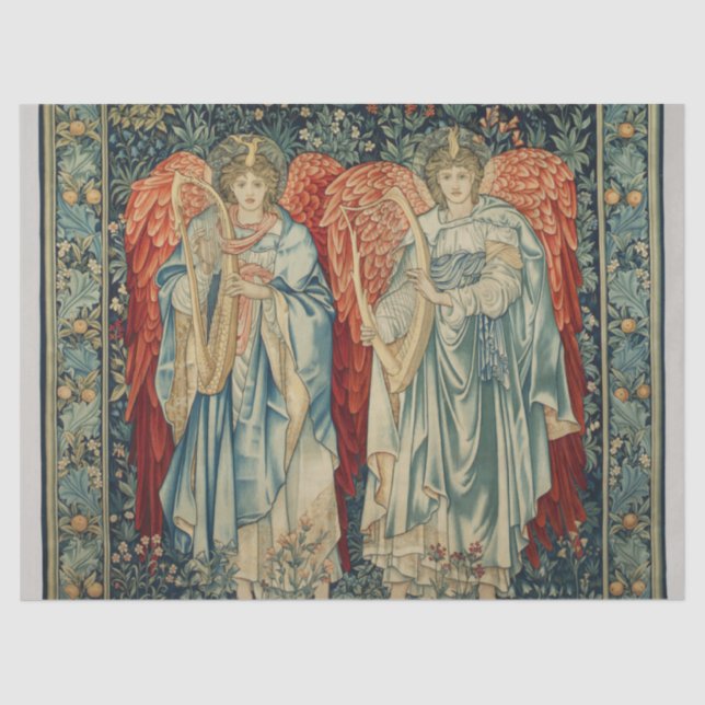 Angeli Laudantes by Sir Edward Burne-Jones Tissue Paper (Front)