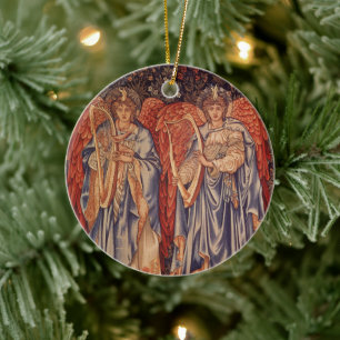Angeli Laudantes by Sir Edward Coley Burne Jones Ceramic Tree Decoration