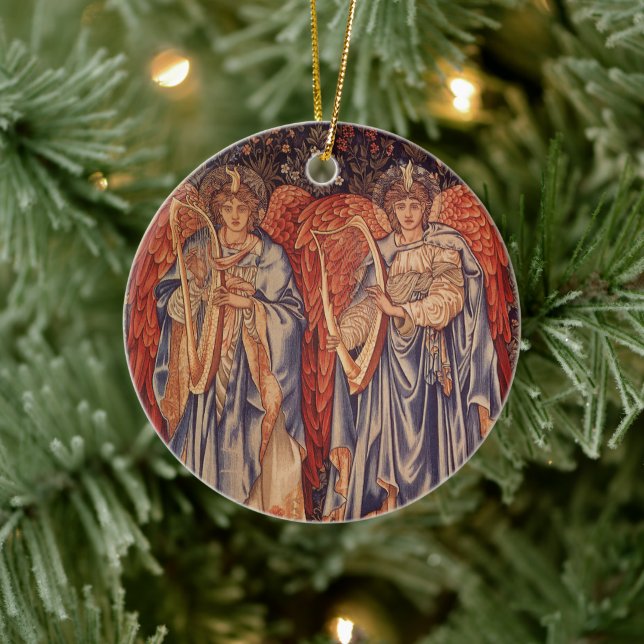 Angeli Laudantes by Sir Edward Coley Burne Jones Ceramic Tree Decoration (Tree)