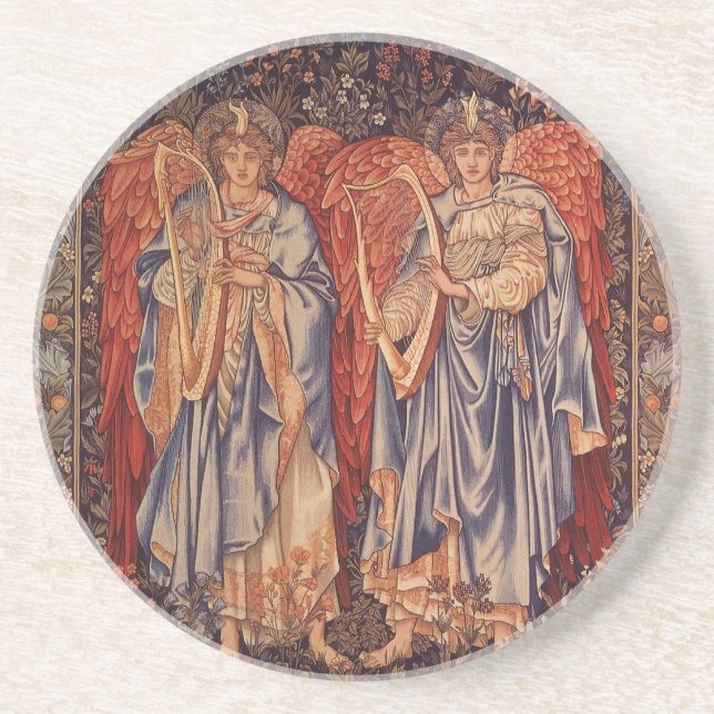 Angeli Laudantes by Sir Edward Coley Burne Jones Coaster (Front)