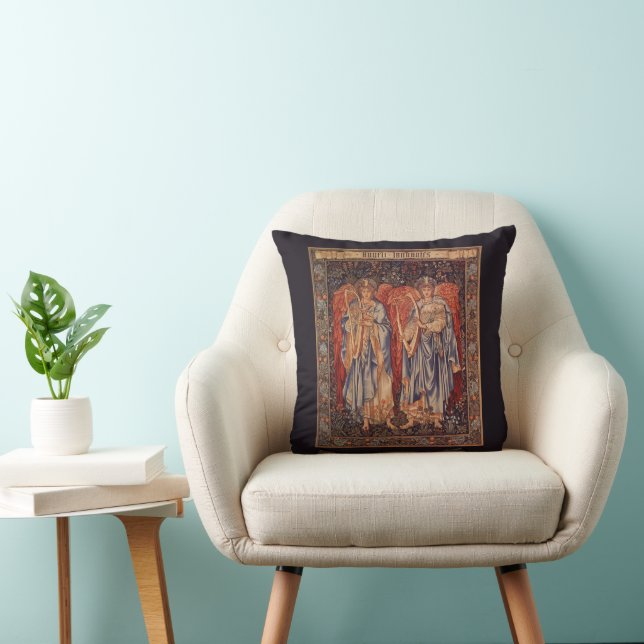 Angeli Laudantes by Sir Edward Coley Burne Jones Cushion (Chair)
