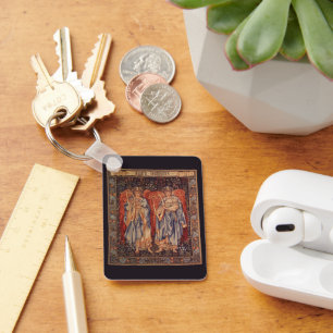 Angeli Laudantes by Sir Edward Coley Burne Jones Key Ring