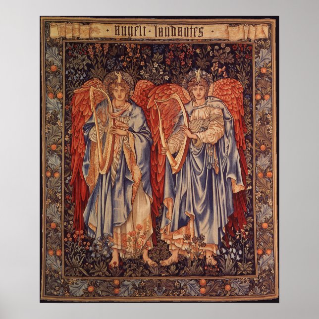 Angeli Laudantes by Sir Edward Coley Burne Jones Poster (Front)