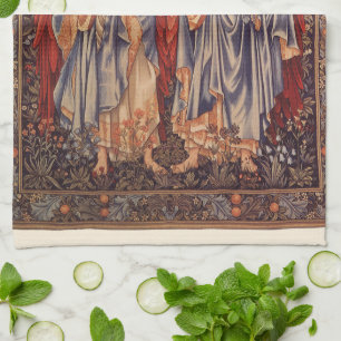 Angeli Laudantes by Sir Edward Coley Burne Jones Tea Towel