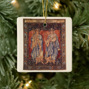 Angeli Laudantes (Praising Angels) by Burne Jones Ceramic Ornament
